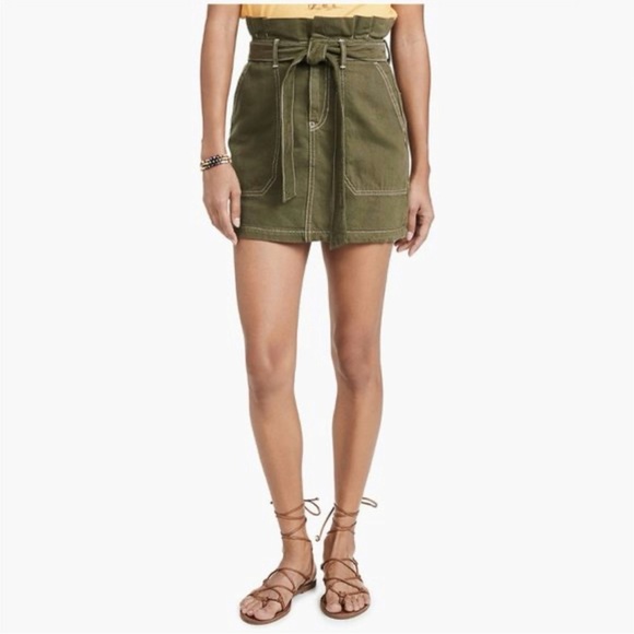 Free People Splendor in the Grass Paperbag Waist Skirt - Picture 3 of 12